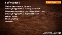 Jayatissa Liyanage - Selflessness