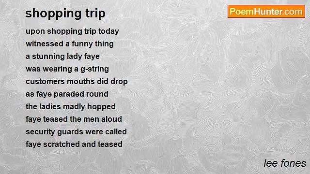 lee fones - shopping trip