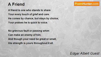 Edgar Albert Guest - A Friend