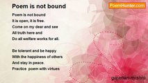 gajanan mishra - Poem is not bound