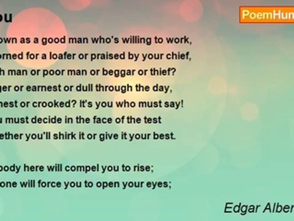 Edgar Albert Guest - You