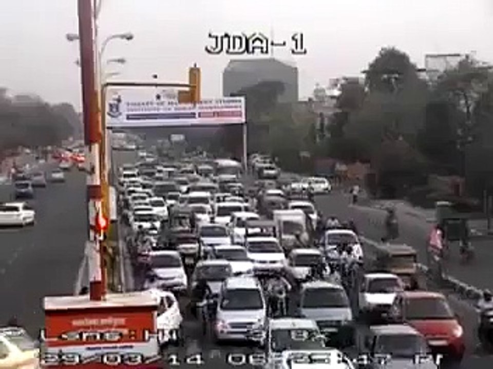 Traffic passing rolls  on  road