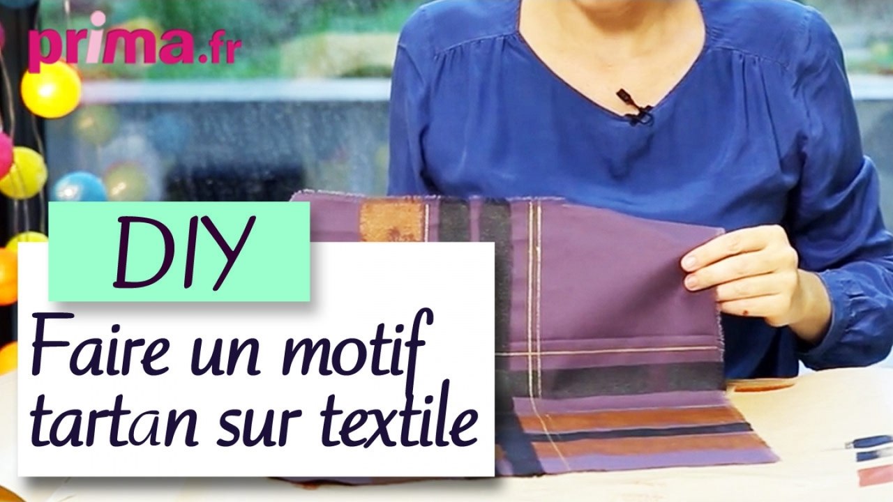 Faire un motif tartan sur textile - DIY Couture Déco