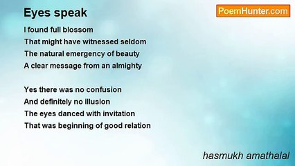 hasmukh amathalal - Eyes speak