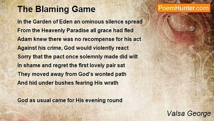 Valsa George - The Blaming Game