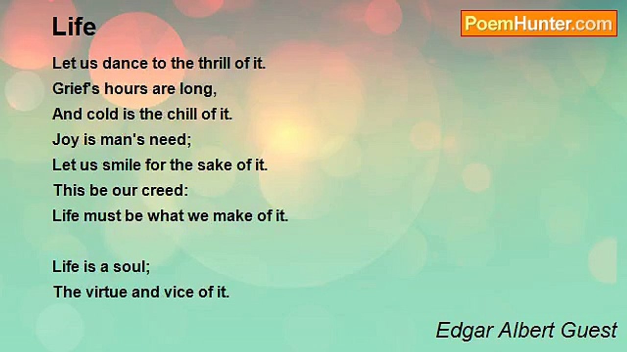 Edgar Albert Guest - Life