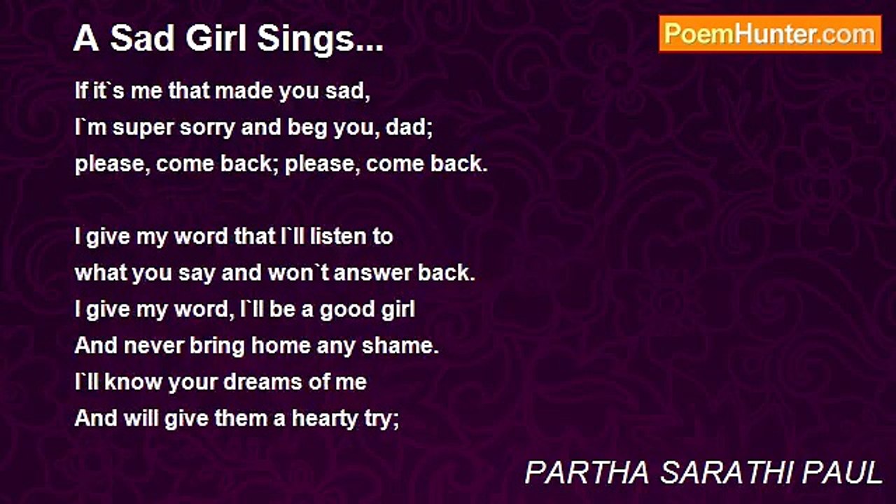 PARTHA SARATHI PAUL - A Sad Girl Sings...