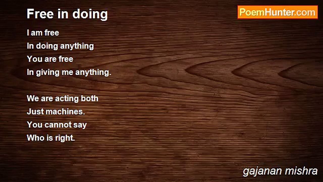 gajanan mishra - Free in doing
