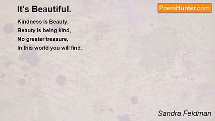 Sandra Feldman - It's Beautiful.