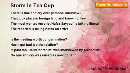 hasmukh amathalal - Storm In Tea Cup