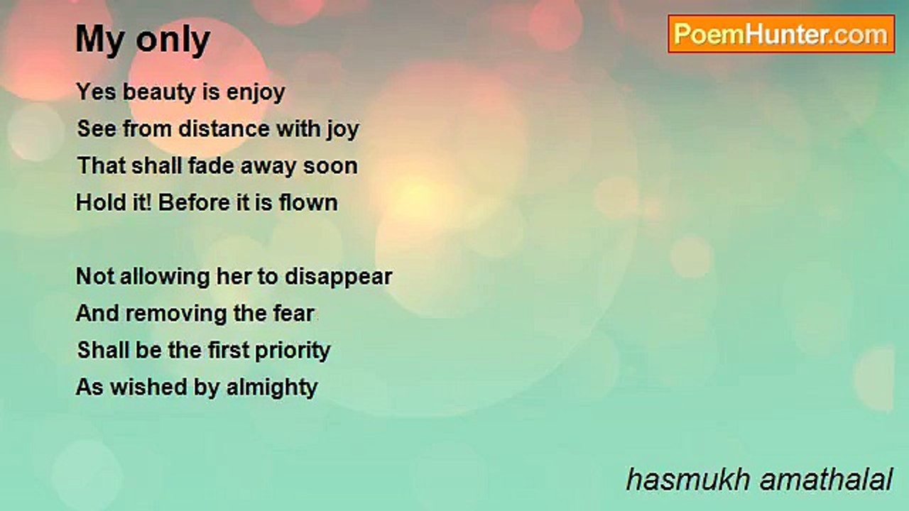 hasmukh amathalal - My only