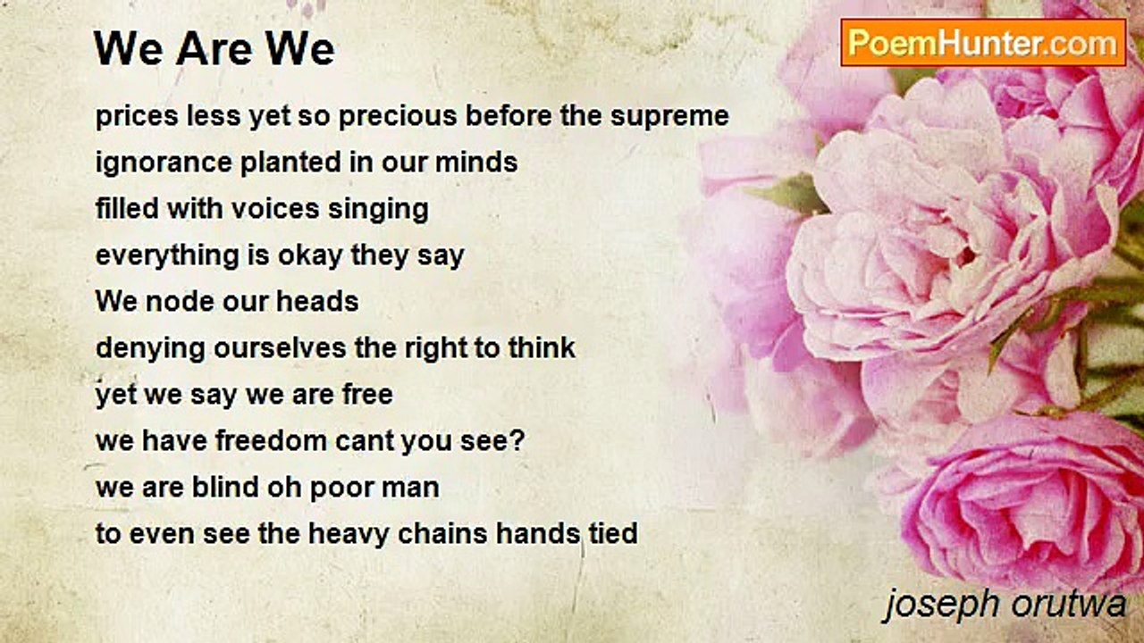 joseph orutwa - We Are We