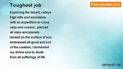 ramesh rai - Toughest job