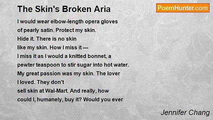Jennifer Chang - The Skin's Broken Aria