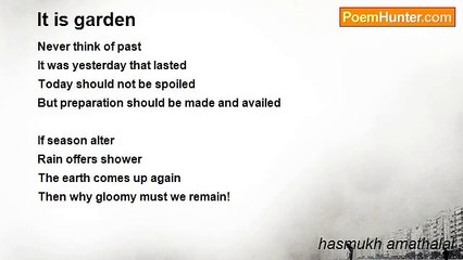 hasmukh amathalal - It is garden