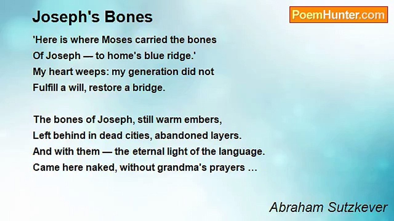 Abraham Sutzkever - Joseph's Bones