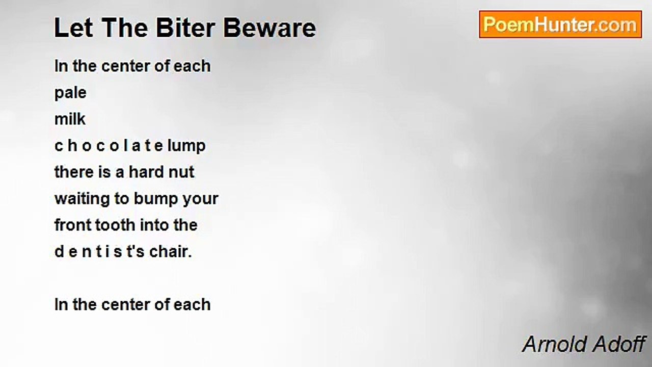 Arnold Adoff - Let The Biter Beware