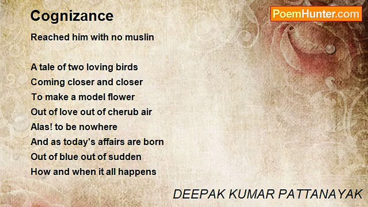 DEEPAK KUMAR PATTANAYAK - Cognizance