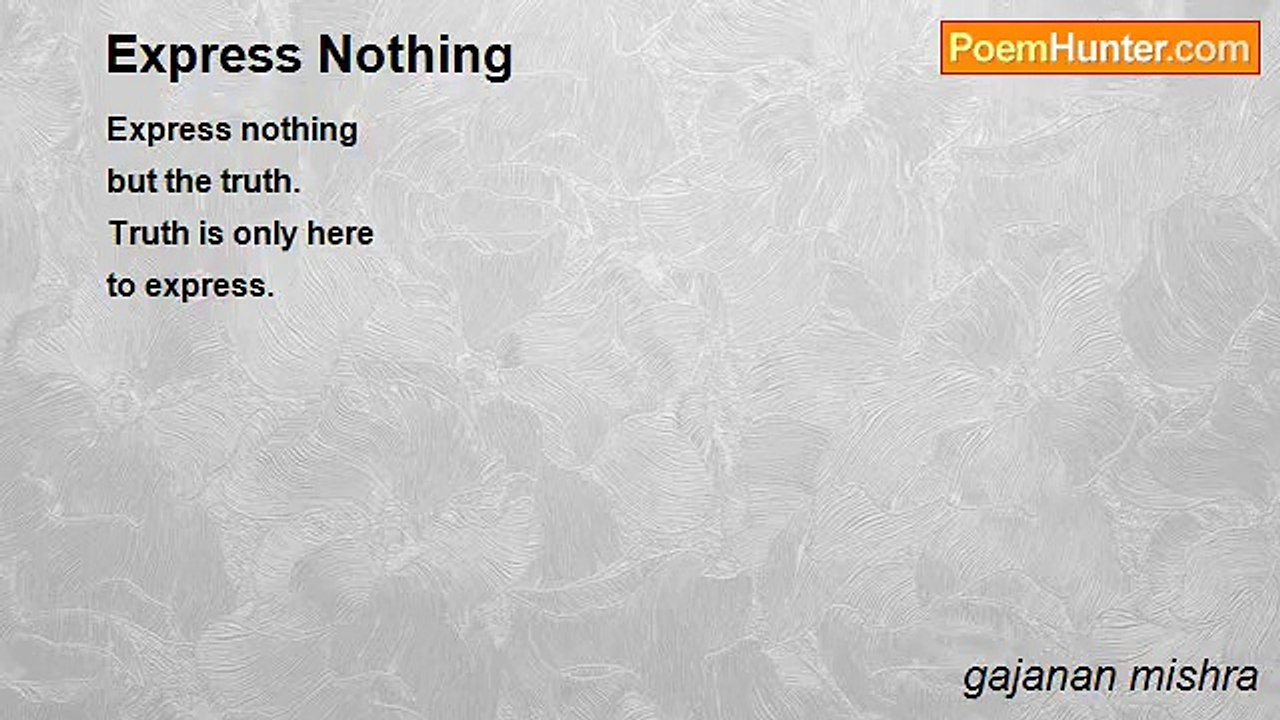 gajanan mishra - Express Nothing