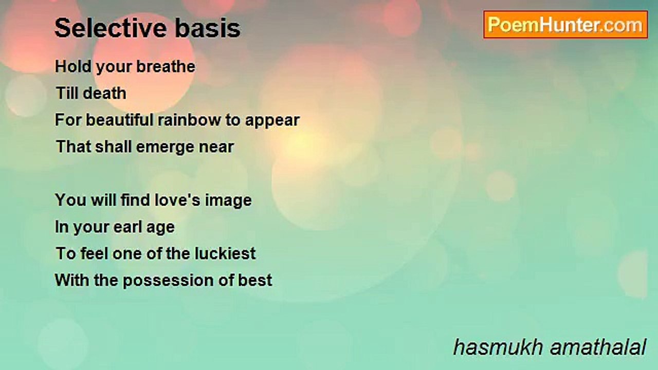 hasmukh amathalal - Selective basis