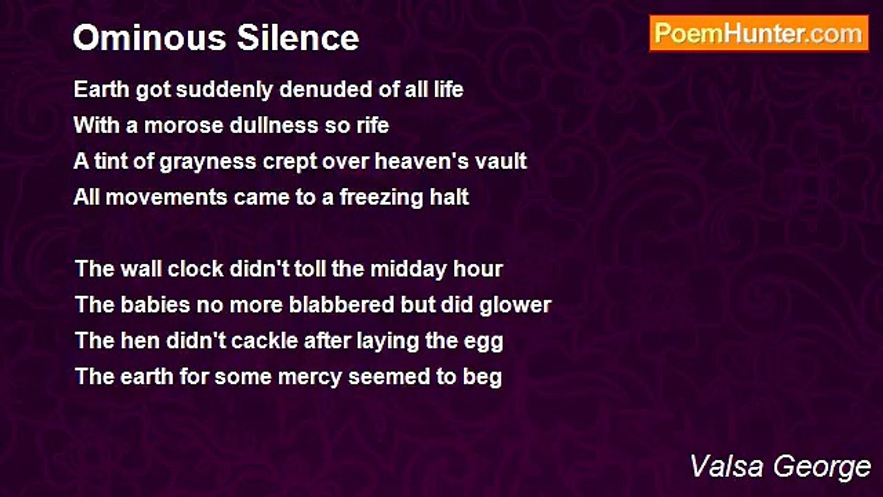 Valsa George - Ominous Silence