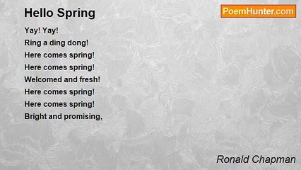 Ronald Chapman - Hello Spring
