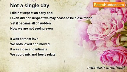 hasmukh amathalal - Not a single day