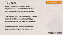 Roger A. Rose - To Joyce
