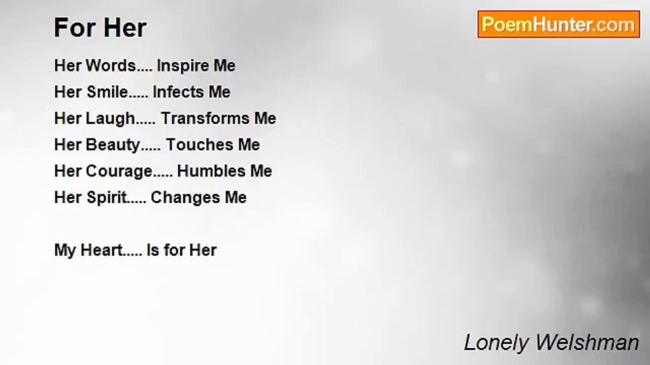 Lonely Welshman - For Her