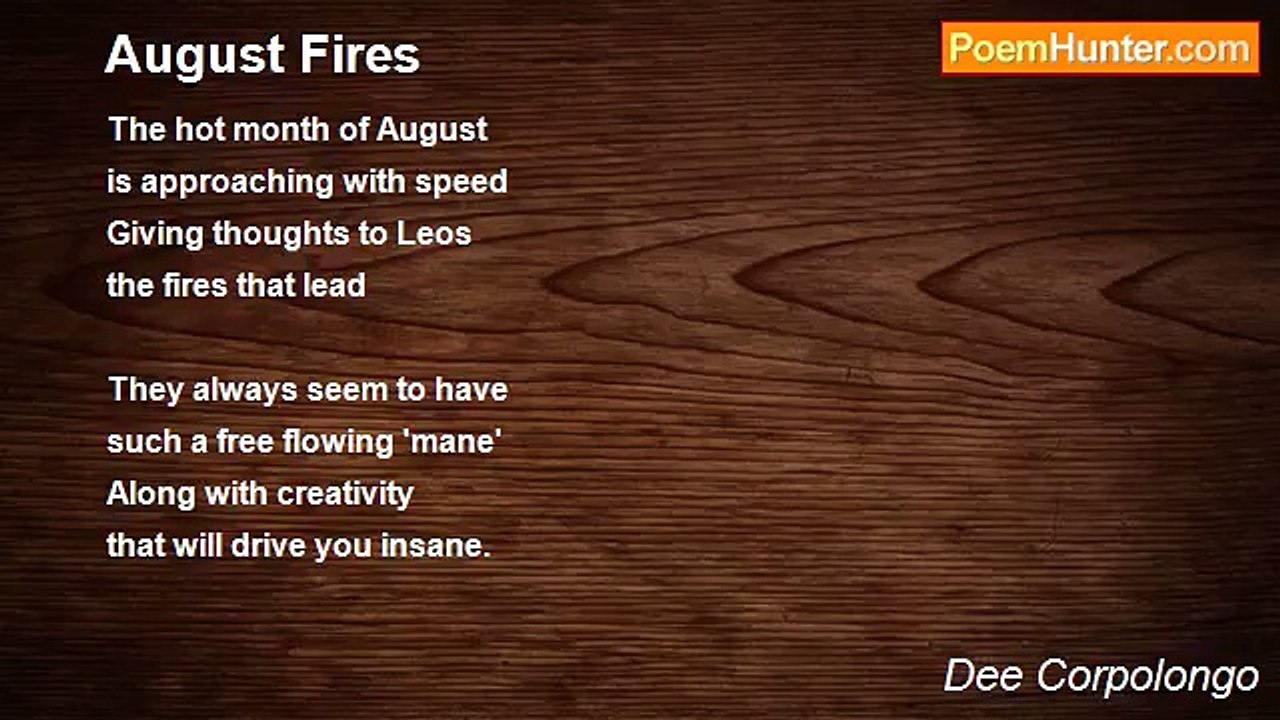 Dee Corpolongo - August Fires