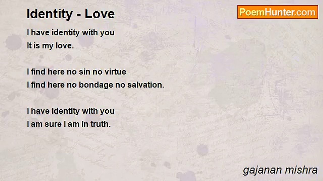 gajanan mishra - Identity - Love
