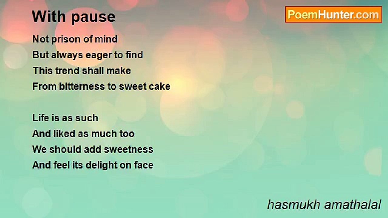 hasmukh amathalal - With pause