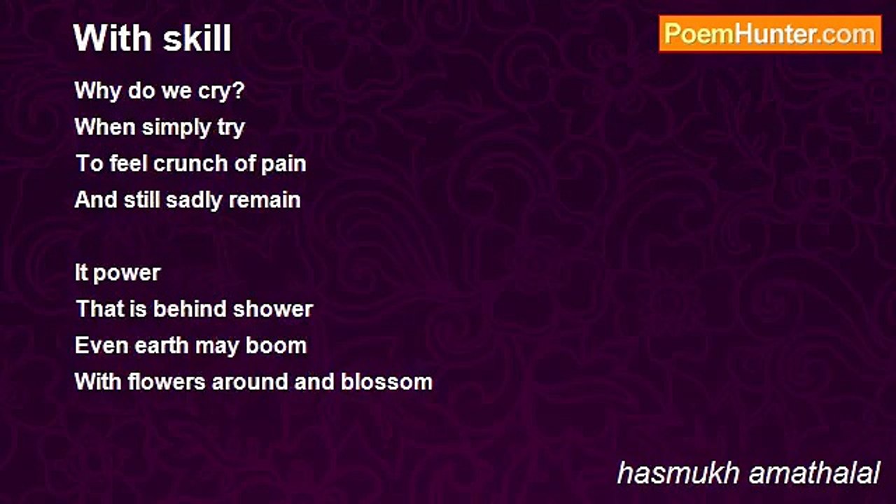 hasmukh amathalal - With skill