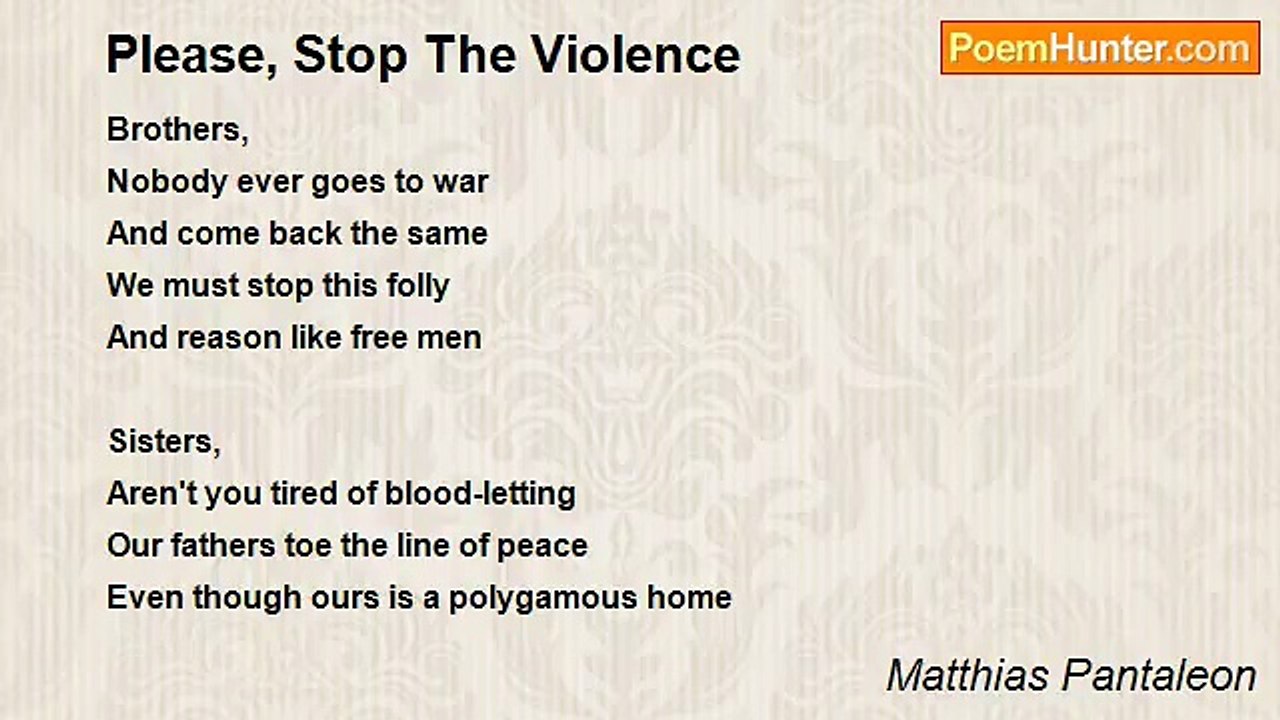 Matthias Pantaleon - Please, Stop The Violence
