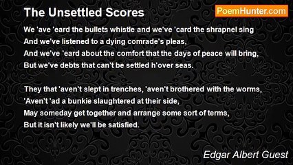 Edgar Albert Guest - The Unsettled Scores