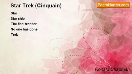 Ronald Chapman - Star Trek (Cinquain)