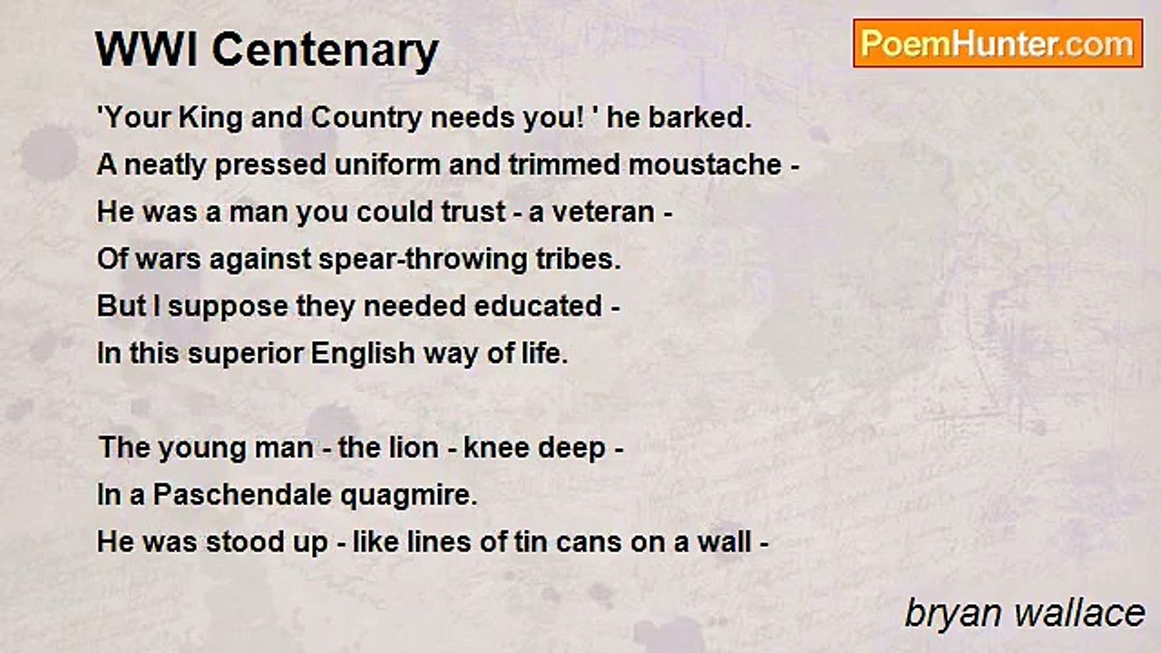 bryan wallace - WWI Centenary
