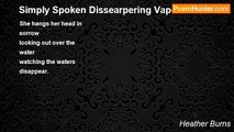 Heather Burns - Simply Spoken Dissearpering Vapors