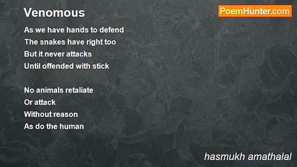 hasmukh amathalal - Venomous