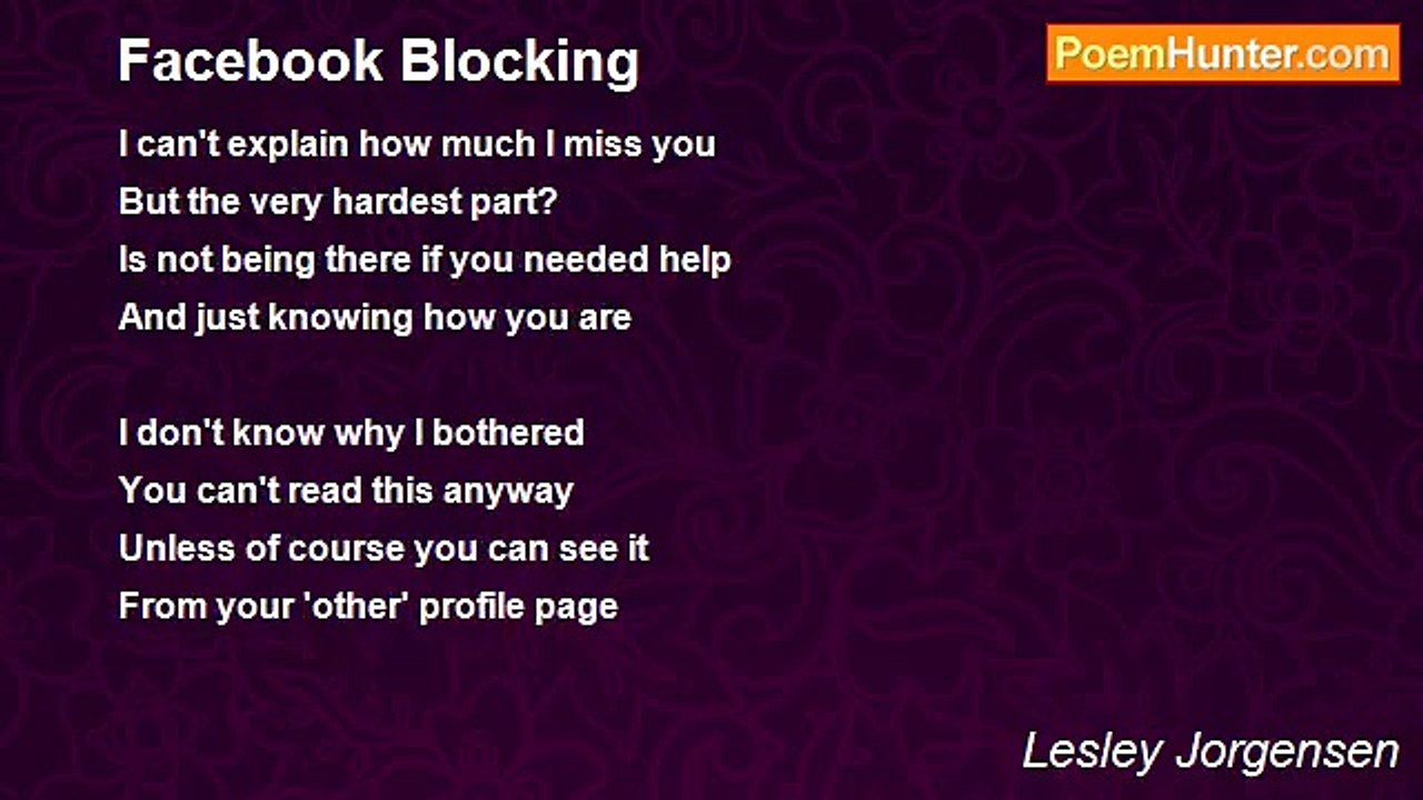Lesley Jorgensen - Facebook Blocking