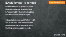 Diane Hine - BASE jumper  (a rondel)