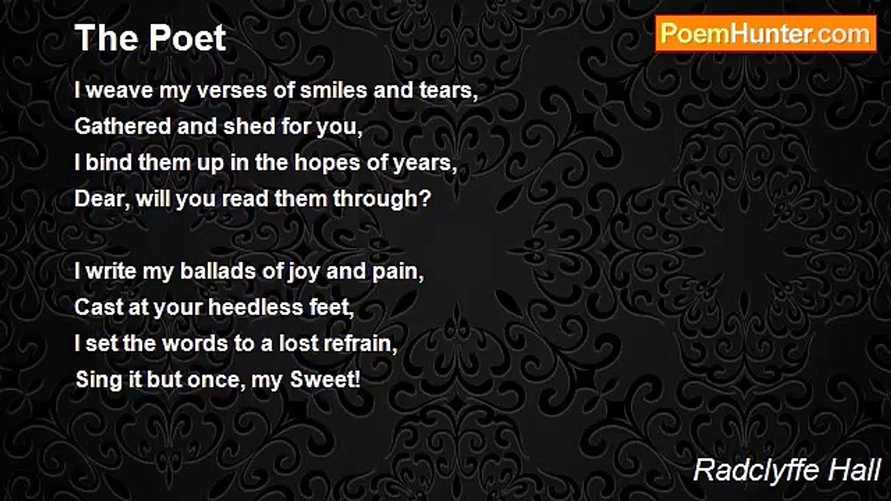 Radclyffe Hall - The Poet