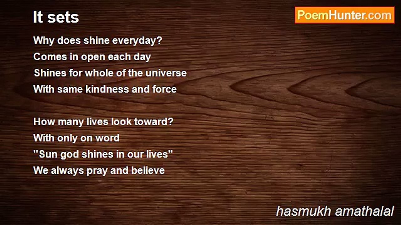 hasmukh amathalal - It sets
