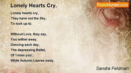Sandra Feldman - Lonely Hearts Cry.