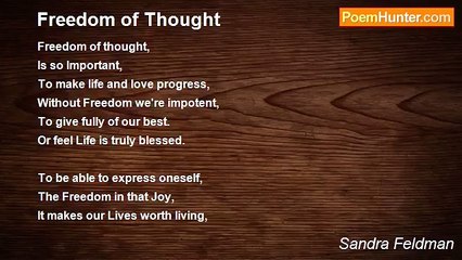 Sandra Feldman - Freedom of Thought