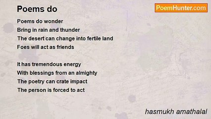 hasmukh amathalal - Poems do