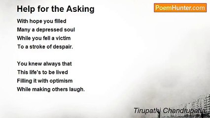 Tirupathi Chandrupatla - Help for the Asking