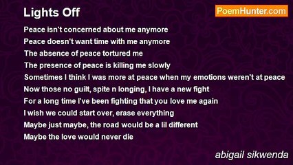 abigail sikwenda - Lights Off