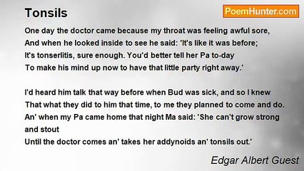 Edgar Albert Guest - Tonsils