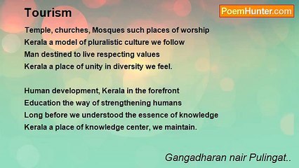 Gangadharan nair Pulingat.. - Tourism